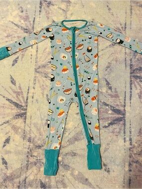 Little Sleepies Limited Edition Sushi 12-18M Bamboo Sleeper Pajamas PJ LS Zippy